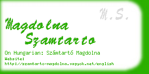 magdolna szamtarto business card
